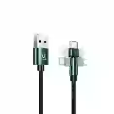 Кабель Usams US-SJ477 U60 Rotatable USB-A to USB-C 2A 1m Green (SJ477USB02)