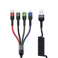 Кабель Usams US-SJ349 U26 FC 4-in-1 USB-A to USB-C | Micro-USB | 2xLightning 2A 1.5m Black (SJ349USB01)