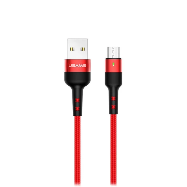 Кабель Usams US-SJ312 U26 FC USB-A to Micro-USB 2A 1m Red (SJ312MC02)