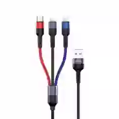 Кабель Usams US-SJ318 U26 FC 3-in-1 USB-A to USB-C | Micro-USB | Lightning 2A 1.5m Black (SJ318USB01)