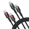 Кабель Baseus Cafule (2 PCS) USB-C to USB-C 100W 2m Red/Black (6932172657444)