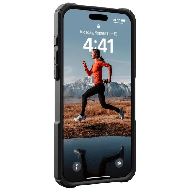 Чехол UAG Plasma XTE для iPhone 15 Pro Max Black/Orange with MagSafe (114441114097)