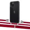 Чехол Upex Crossbody Protection Case для iPhone 13 mini Crystal with Aide Red and Casquette Silver (UP104922)