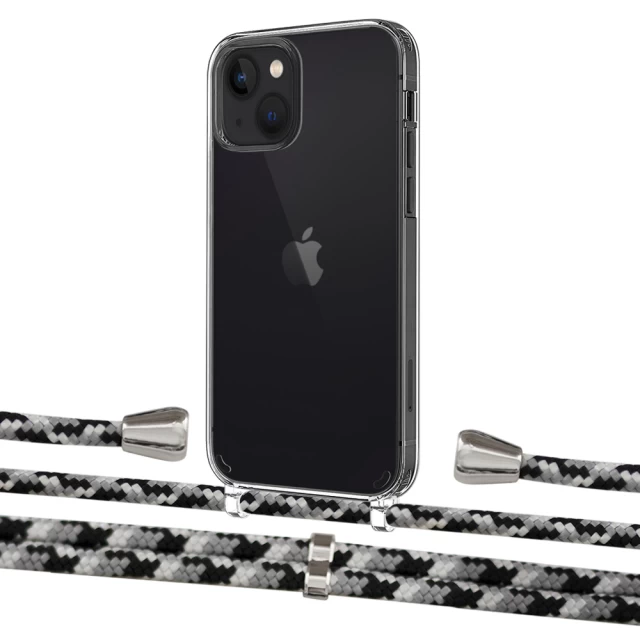 Чехол Upex Crossbody Protection Case для iPhone 13 Crystal with Aide Life Road and Casquette Silver (UP104101)