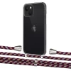 Чехол Upex Crossbody Protection Case для iPhone 13 mini Crystal with Aide Burgundy Camouflage and Casquette Silver (UP104946)
