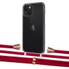 Чохол Upex Crossbody Protection Case для iPhone 13 Crystal with Aide Red and Casquette Gold (UP104117)