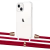 Чохол Upex Crossbody Protection Case для iPhone 13 Crystal with Aide Red and Casquette Gold (UP104117)
