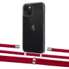 Чохол Upex Crossbody Protection Case для iPhone 13 Crystal with Aide Red and Cap Silver (UP104152)