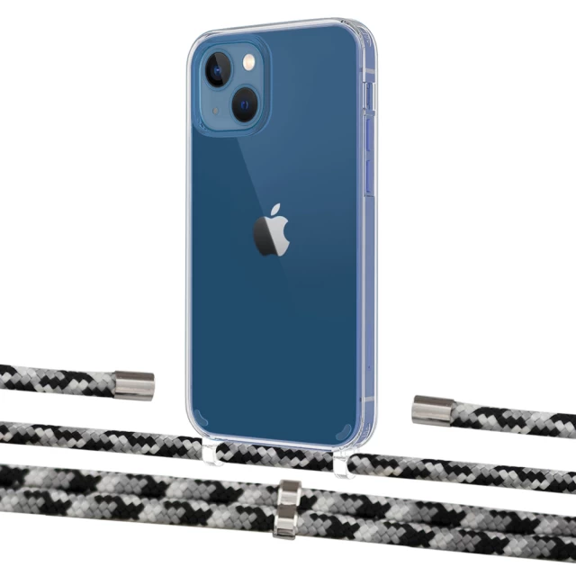 Чехол Upex Crossbody Protection Case для iPhone 13 Crystal with Aide Life Road and Cap Silver (UP104171)