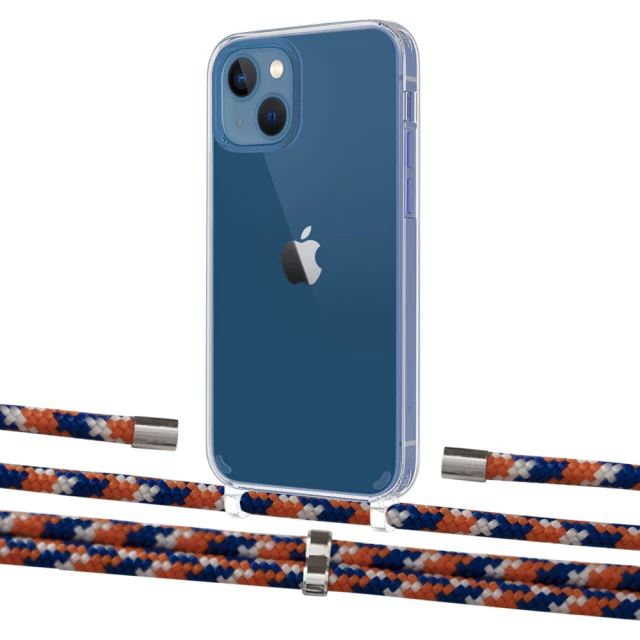 Чохол Upex Crossbody Protection Case для iPhone 13 mini Crystal with Aide Orange Azure and Cap Silver (UP105015)