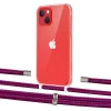 Чохол Upex Crossbody Protection Case для iPhone 13 Crystal with Aide Rouge Cramoisi and Cap Silver (UP104184)