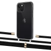 Чохол Upex Crossbody Protection Case для iPhone 13 Crystal with Aide Black and Cap Gold (UP104186)