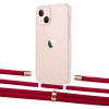 Чехол Upex Crossbody Protection Case для iPhone 13 Crystal with Aide Red and Cap Gold (UP104187)