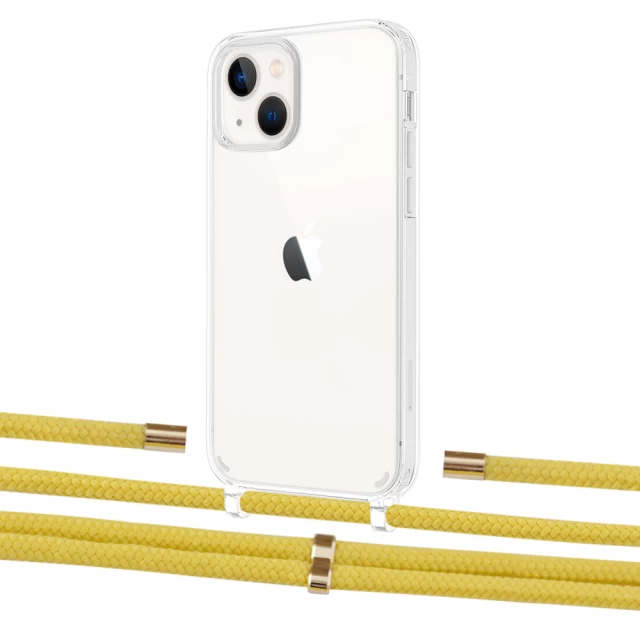 Чохол Upex Crossbody Protection Case для iPhone 13 Crystal with Aide Corn and Cap Gold (UP104189)