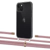 Чохол Upex Crossbody Protection Case для iPhone 13 Crystal with Aide Carnation and Cap Gold (UP104196)