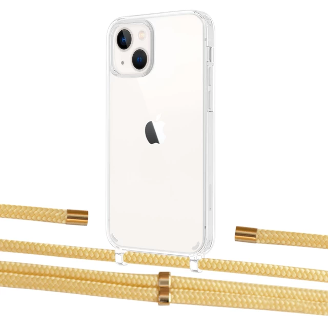 Чехол Upex Crossbody Protection Case для iPhone 13 mini Crystal with Aide Banana and Cap Gold (UP105043)