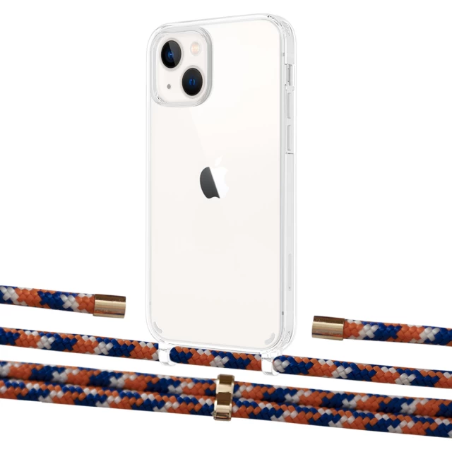 Чехол Upex Crossbody Protection Case для iPhone 13 mini Crystal with Aide Orange Azure and Cap Gold (UP105050)