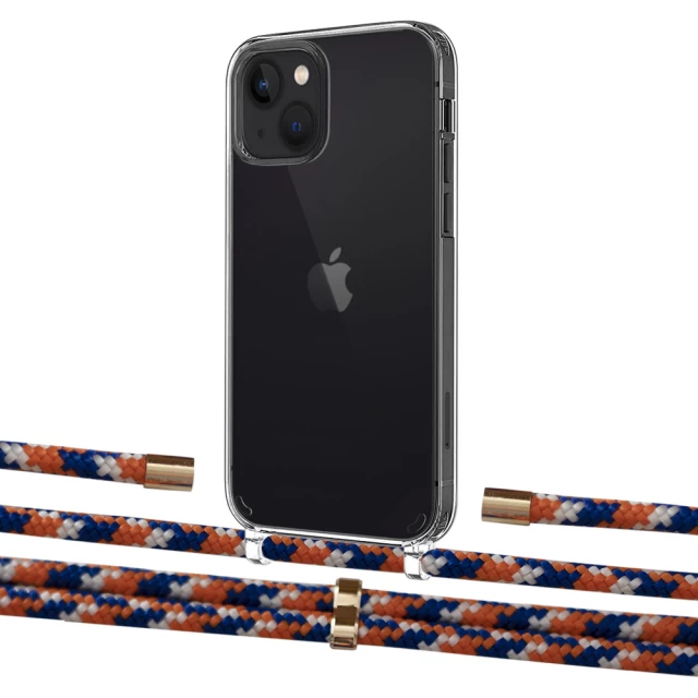 Чехол Upex Crossbody Protection Case для iPhone 13 mini Crystal with Aide Orange Azure and Cap Gold (UP105050)