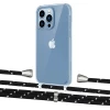 Чехол Upex Crossbody Protection Case для iPhone 13 Pro Max Crystal with Aide Black Dots and Casquette Silver (UP104660)