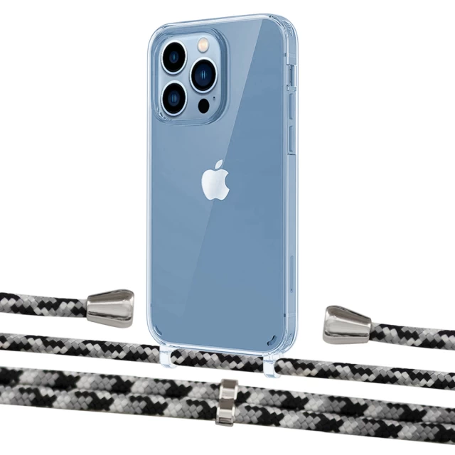 Чехол Upex Crossbody Protection Case для iPhone 13 Pro Max Crystal with Aide Life Road and Casquette Silver (UP104661)