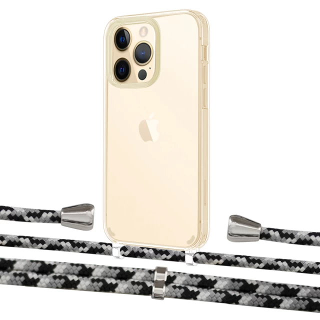 Чехол Upex Crossbody Protection Case для iPhone 13 Pro Max Crystal with Aide Life Road and Casquette Silver (UP104661)