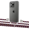 Чехол Upex Crossbody Protection Case для iPhone 13 Pro Crystal with Aide Burgundy Camouflage and Casquette Silver (UP104386)
