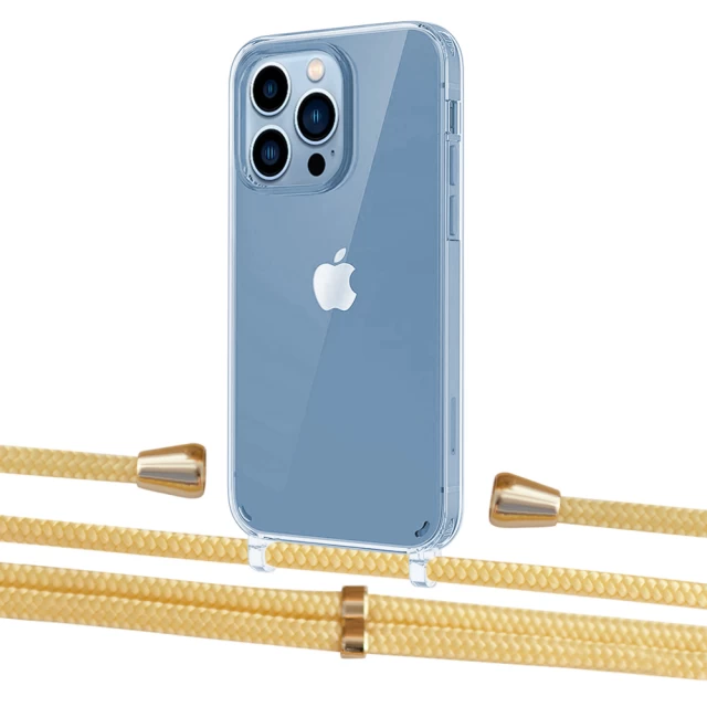 Чохол Upex Crossbody Protection Case для iPhone 13 Pro Crystal with Aide Banana and Casquette Gold (UP104413)