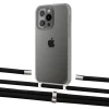Чехол Upex Crossbody Protection Case для iPhone 13 Pro Crystal with Aide Black and Cap Silver (UP104431)
