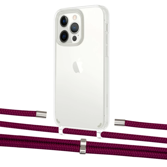 Чохол Upex Crossbody Protection Case для iPhone 13 Pro Crystal with Aide Byzantine and Cap Silver (UP104435)