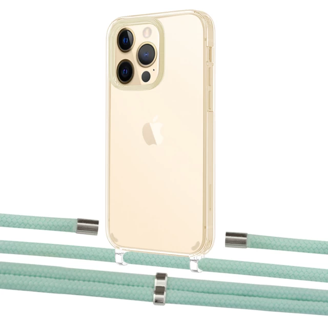 Чохол Upex Crossbody Protection Case для iPhone 13 Pro Crystal with Aide Pistachio and Cap Silver (UP104436)