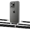 Чохол Upex Crossbody Protection Case для iPhone 13 Pro Max Crystal with Aide Black Dots and Cap Silver (UP104730)