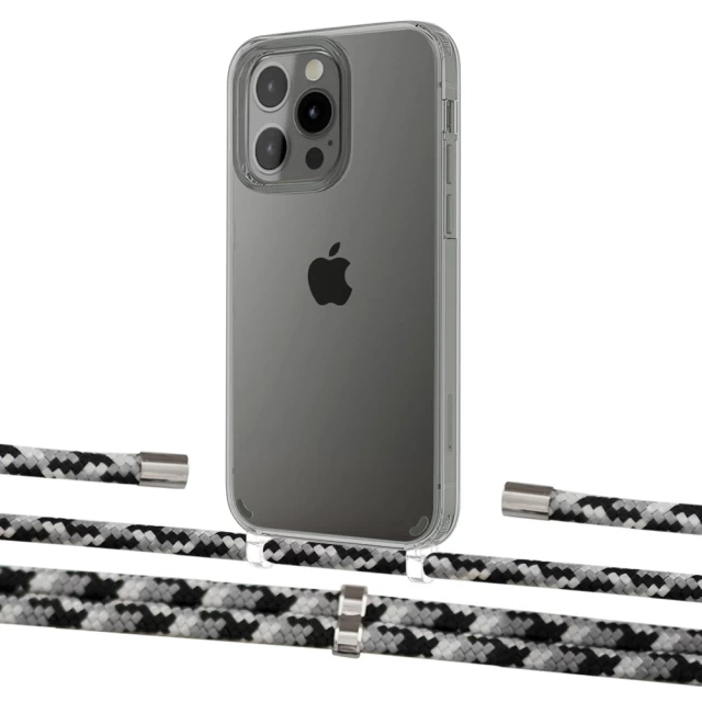 Чехол Upex Crossbody Protection Case для iPhone 13 Pro Max Crystal with Aide Life Road and Cap Silver (UP104731)