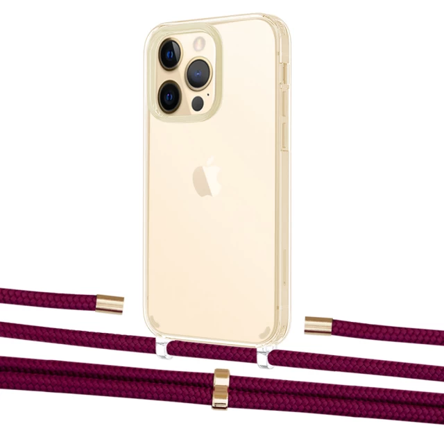 Чехол Upex Crossbody Protection Case для iPhone 13 Pro Crystal with Aide Byzantine and Cap Gold (UP104470)