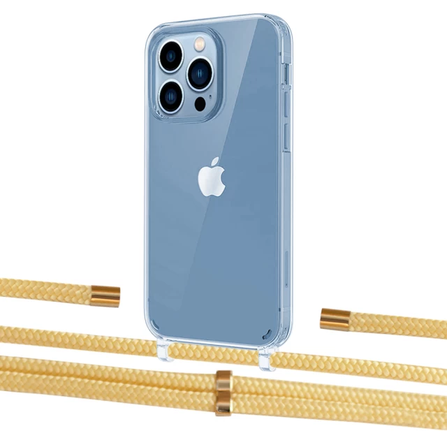 Чохол Upex Crossbody Protection Case для iPhone 13 Pro Crystal with Aide Banana and Cap Gold (UP104483)