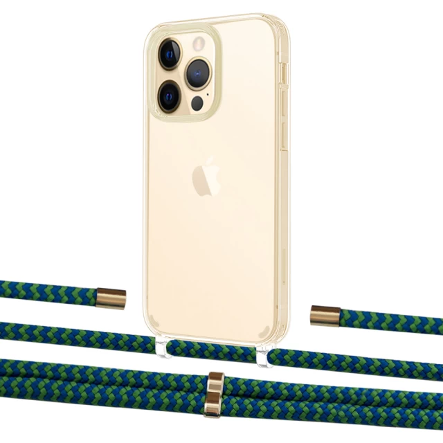 Чехол Upex Crossbody Protection Case для iPhone 13 Pro Crystal with Aide Emeraude and Cap Gold (UP104500)