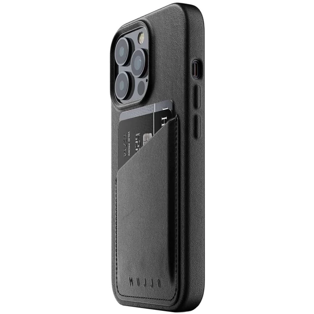 Чохол шкіряний MUJJO для Apple iPhone 13 Pro Wallet Full Leather, Black