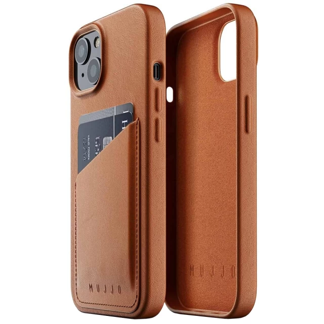 Чехол MUJJO Wallet Full Leather для iPhone 13 Tan (MUJJO-CL-022-TN)