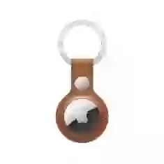 Брелок с кольцом WIWU для AirTag Leather Key Ring Saddle Brown (6973218944906)