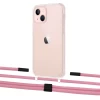 Чехол Upex Crossbody Protection Case для iPhone 13 Crystal with Twine Coral and Fausset Matte Black (UP83565)