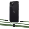 Чехол Upex Crossbody Protection Case для iPhone 13 mini Crystal with Twine Mint and Fausset Matte Black (UP83724)