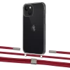 Чехол Upex Crossbody Protection Case для iPhone 13 mini Crystal with Twine Red and Fausset Silver (UP83736)