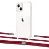Чехол Upex Crossbody Protection Case для iPhone 13 Crystal with Twine Red and Fausset Silver (UP83583)
