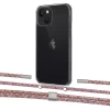 Чехол Upex Crossbody Protection Case для iPhone 13 mini Crystal with Twine Mulberry and Fausset Silver (UP83742)