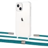 Чехол Upex Crossbody Protection Case для iPhone 13 Crystal with Twine Cyan and Fausset Silver (UP83590)