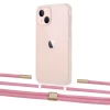 Чохол Upex Crossbody Protection Case для iPhone 13 mini Crystal with Twine Coral and Fausset Gold (UP83752)