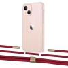 Чохол Upex Crossbody Protection Case для iPhone 13 mini Crystal with Twine Red and Fausset Gold (UP83753)