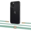 Чехол Upex Crossbody Protection Case для iPhone 13 Crystal with Twine Pistachio and Fausset Gold (UP83603)