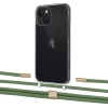 Чехол Upex Crossbody Protection Case для iPhone 13 Crystal with Twine Mint and Fausset Gold (UP83605)