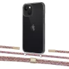 Чехол Upex Crossbody Protection Case для iPhone 13 mini Crystal with Twine Mulberry and Fausset Gold (UP83759)