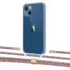 Чехол Upex Crossbody Protection Case для iPhone 13 mini Crystal with Twine Mulberry and Fausset Gold (UP83759)